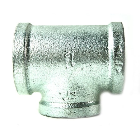 Thrifco Plumbing 1-1/2 Inch x 1-1/2 Inch x 1 Inch Galvanized Steel Reducer Tee 5217085
